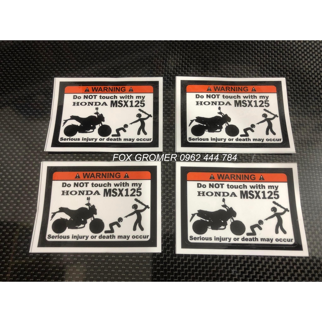 Tem cảnh báo cho xe MSX125 - Monkey 125 - Future125 - Wave125i