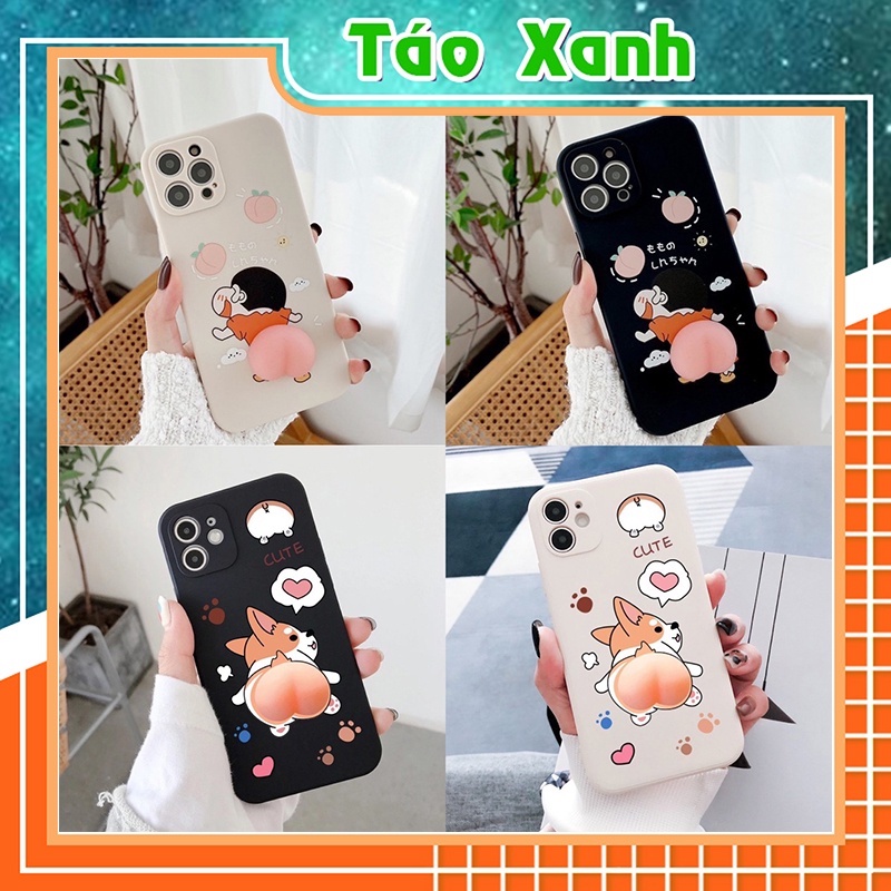 Ốp Lương Iphone Cạnh Vuông Corgi, Shin Đào Bóp 6/6plus/6splus/7/7plus/8/8plus/x/xs/11/12/pro/max/plus/promax