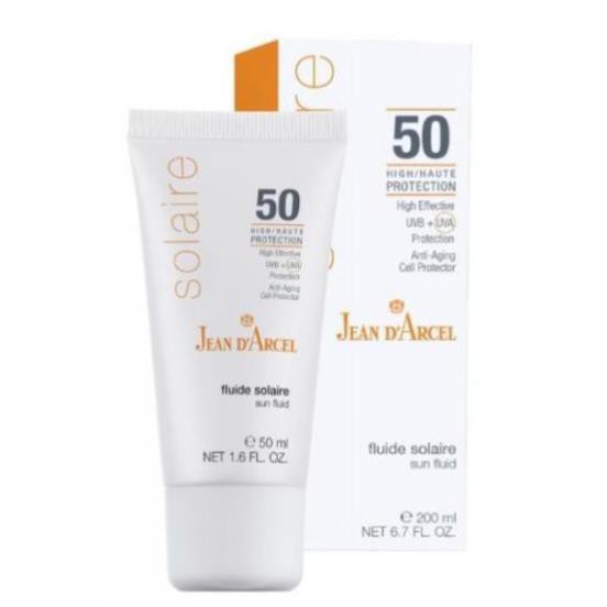 Sữa chống nắng toàn thân Jean d'Arcel Sun Fluid SPF50 50ml cho da dầu, da khô, da mụn, da nhạy cảm