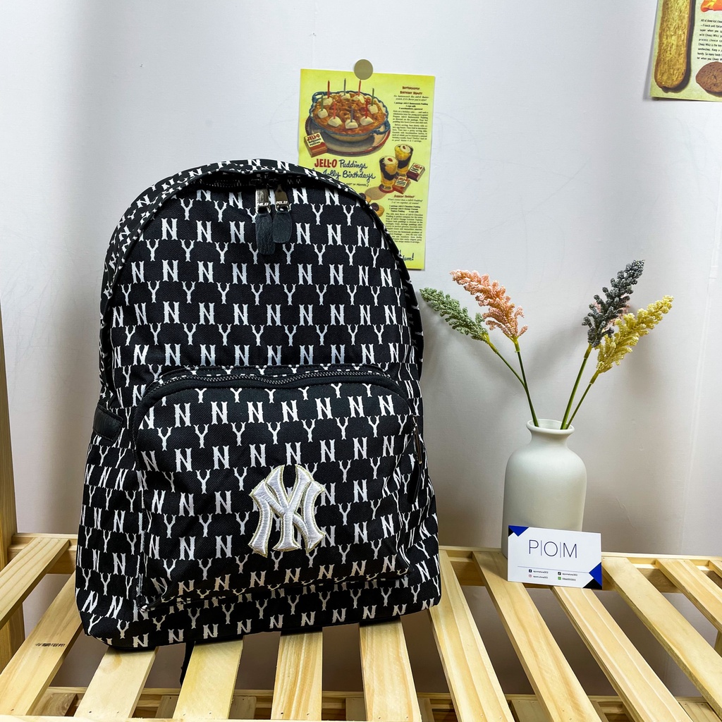 Balo unisex cặp đi học đi chơi nam nữ NY Monogram - Pom Store