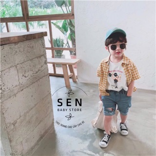 ÁO SƠ MI THÔ KẺ VÀNG- CHẤT MÁT