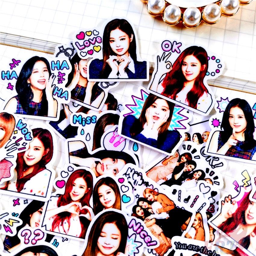 ★★★ Sticker Mini Hình BLACKPINK Q-1 Dán Trang Trí Nhật Ký ★★★ Bộ 48 Miếng Sticker Dán Trang Trí Thời Trang KPOP