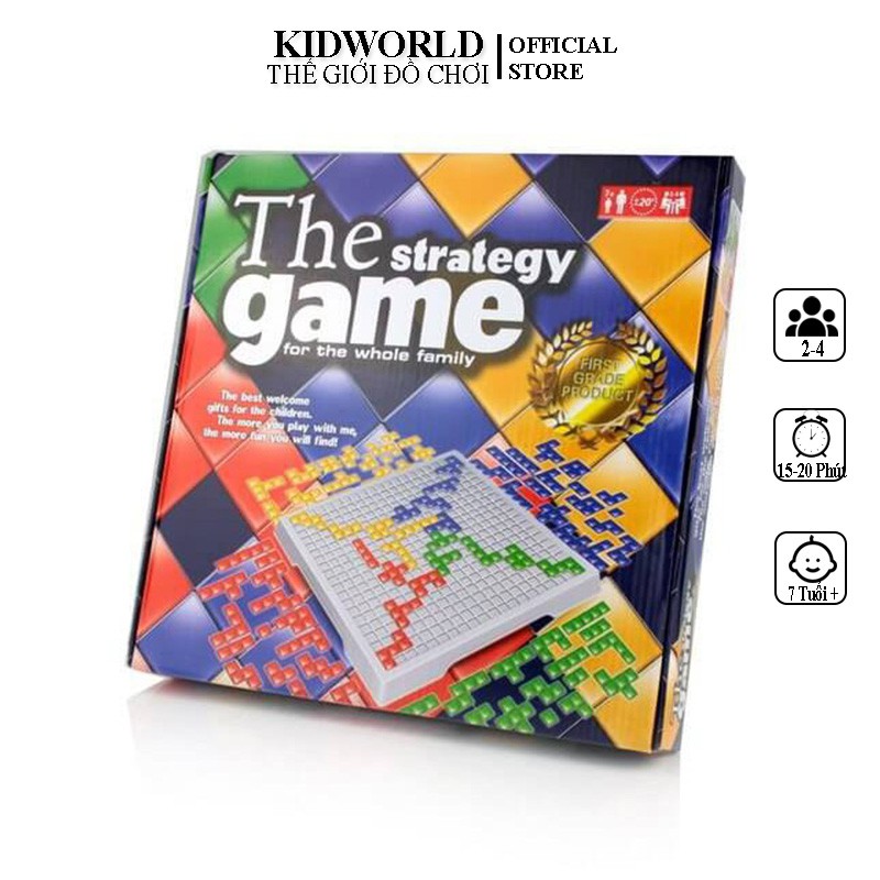 Trò Chơi Blokus Lấn Chiếm Lãnh Thổ, Board Game Chiến Thuật Trí Tuệ Cho 2-4 Người Chơi
