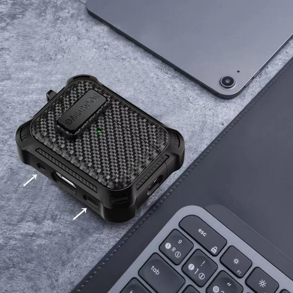 Vỏ Bảo Vệ Hộp Sạc Tai Nghe AirPods pro2 3 Bằng Silicon Chống Rơi Kèm Móc Khóa Tiện Dụng