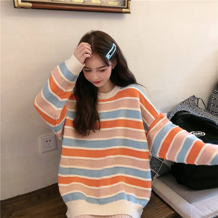 Áo Sweater Phong Cách Retro Hong Kong Xinh Xắn Cho Nữ | BigBuy360 - bigbuy360.vn