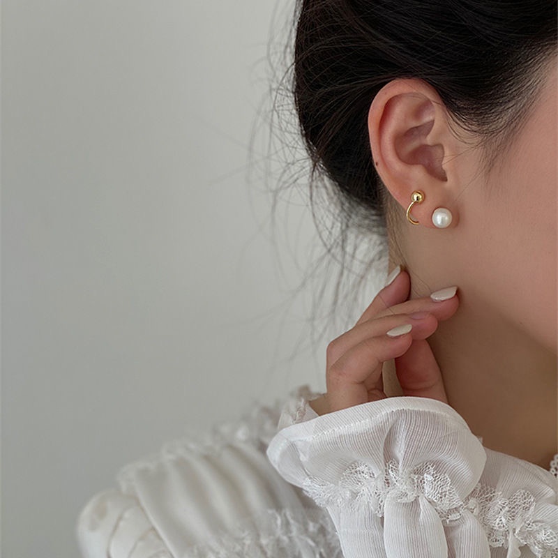Bông tai ngọc trai nhân tạo sang trọng kiểu sáng phá cách N29