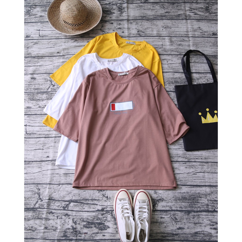 ÁO PHÔNG THỤNG HỌA TIẾT CỤC PIN HELP