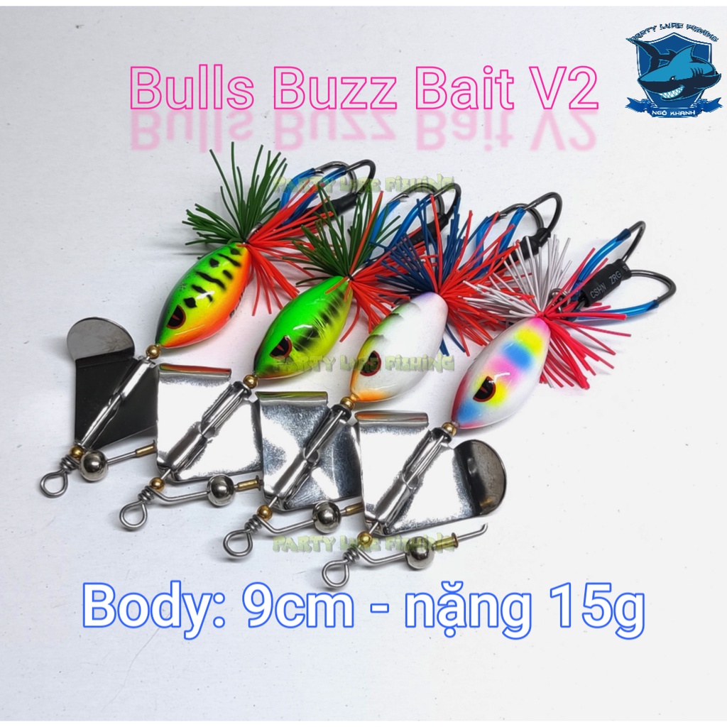 Mồi câu cá lóc - Bulls Buzz Bait V2 - 15g - Chuyên trị cá lóc bông - Made in Thái Lan