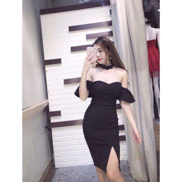 [ Đầm Thiết Kế ] đầm body cúp ngực tay bèo