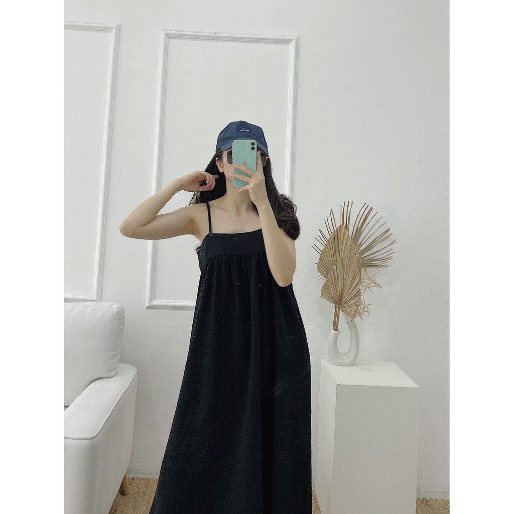 YU CHERRY | Đầm hai dây nữ dáng maxi phù hợp đi biển Maxi Cami Dress YD129
