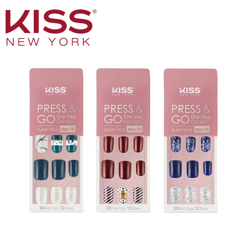 [BST Holiday Party] Móng Tay Gel Tự Dán Press &amp; Go Kiss New York Nail Box