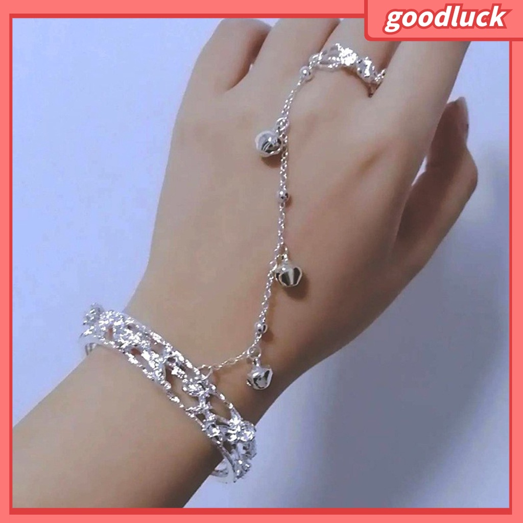 Vòng Tay Kết Hợp Nhẫn Bằng Thép Không Gỉ Hình Thú Retro Cho Nữ