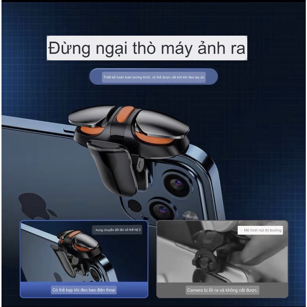 Nút auto click 68 nhịp/s dòng JS88 cao cấp, Nút bắn chơi PUBG, Free Fire auto tap mới