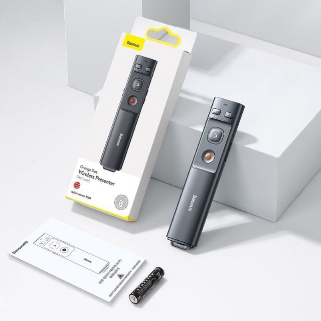 Bút trình chiếu laser chính hãng Baseus Wireless Presenter Laser