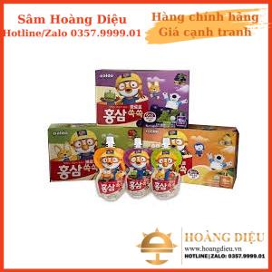 SÂM HOÀNG DIỆU- Hồng sâm 3 vị nho, táo, cam 100ml x 10 gói