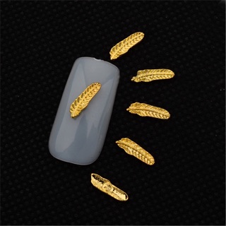 Charm hình lá gắn móng nail set 10 viên