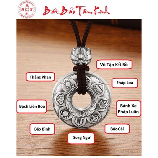 Mặt Bạc BÁT BẢO TÂM KINH – Kích Tài, Nạp Phúc, Nạp Tài