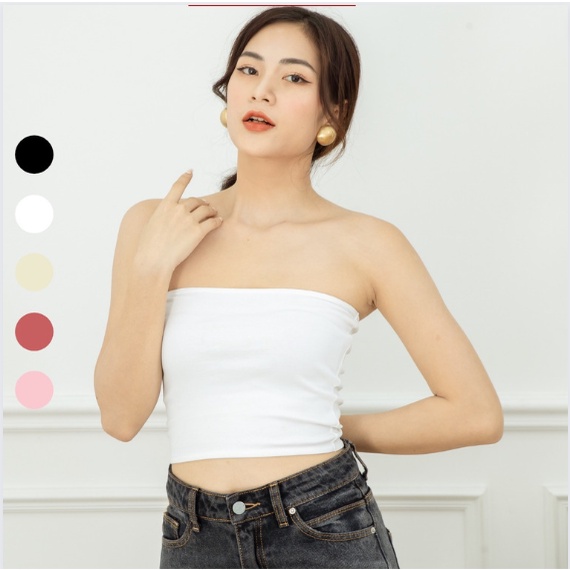 Áo quây ngực nữ không mút chất liệu thun cotton 100% co dãn nhiều màu