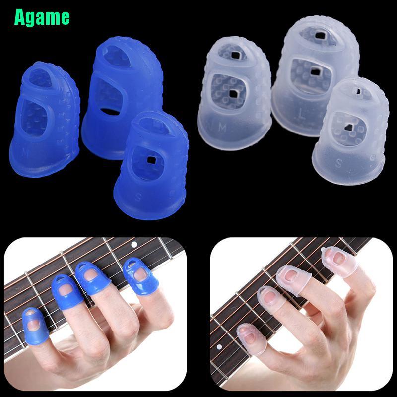 Set 4 Miếng Silicone Bảo Vệ Ngón Tay Khi Chơi Đàn Guitar / Ukulele / Bass