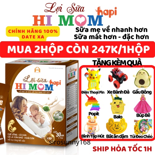 Lợi Sữa Hi Mom - Giúp Tăng Tiết Sữa,Mát Sữa,Thông Tắc Tuyến Sữa,Lợi Sữa Hapi