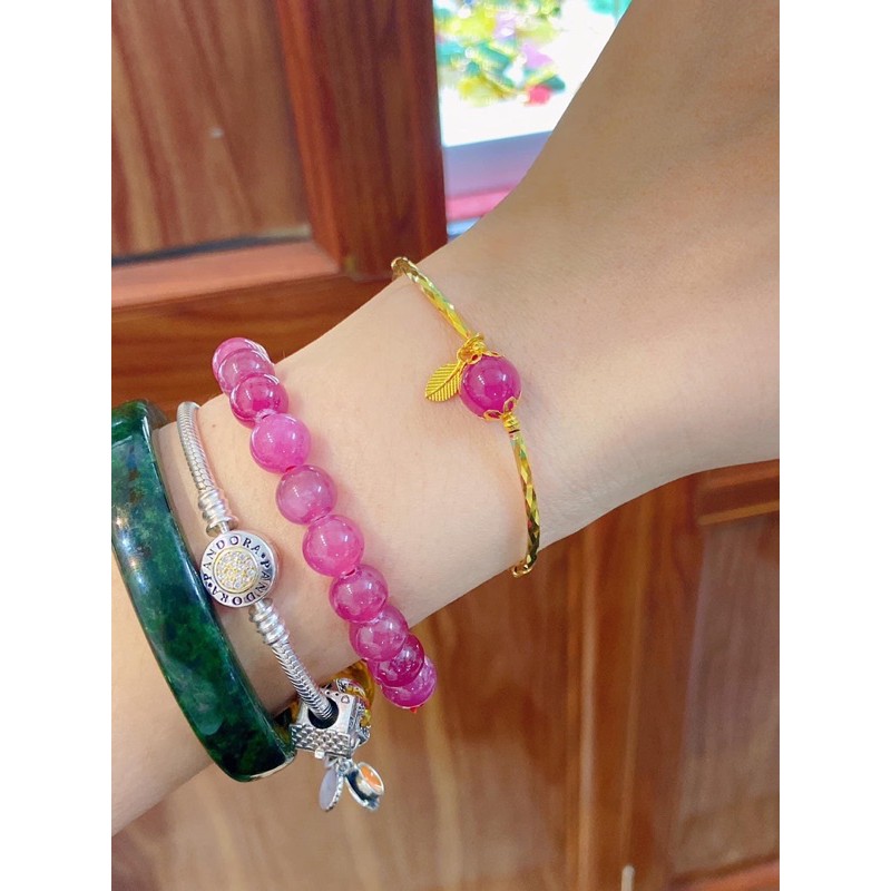 Bộ trang sức đá ruby mix gold 10