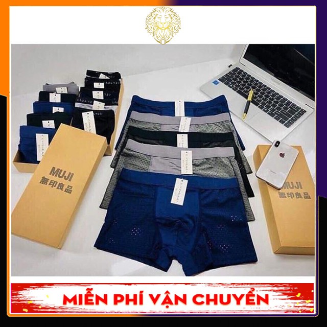 Sale quần lót nam🚙 freeship 🚙 quần lót nam thun lạnh siêu mỏng kiểu dáng boxer men's nhật bản cao cấp loại 1