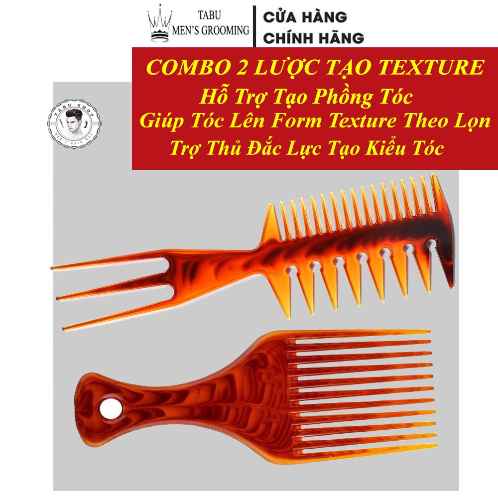 Lược tạo kiểu tóc nam - Lược tạo phồng tóc - Lược AFRO PICK - Lược XƯƠNG CÁ