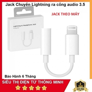 Cáp Chuyển Lightning Sang 3.5mm, Jack Chính Hãng - Chuyên Thu Hát Livestream - Bảo Hành 6 Tháng