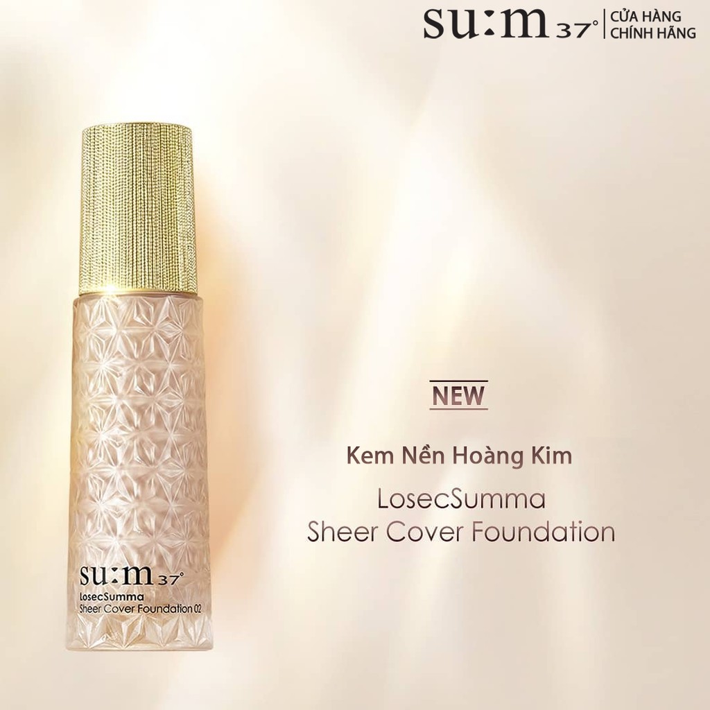 Bộ kem nền hoàng kim Su:m37 LosecSumma Cover Foundation SPF30 PA++ 34ml | BigBuy360 - bigbuy360.vn