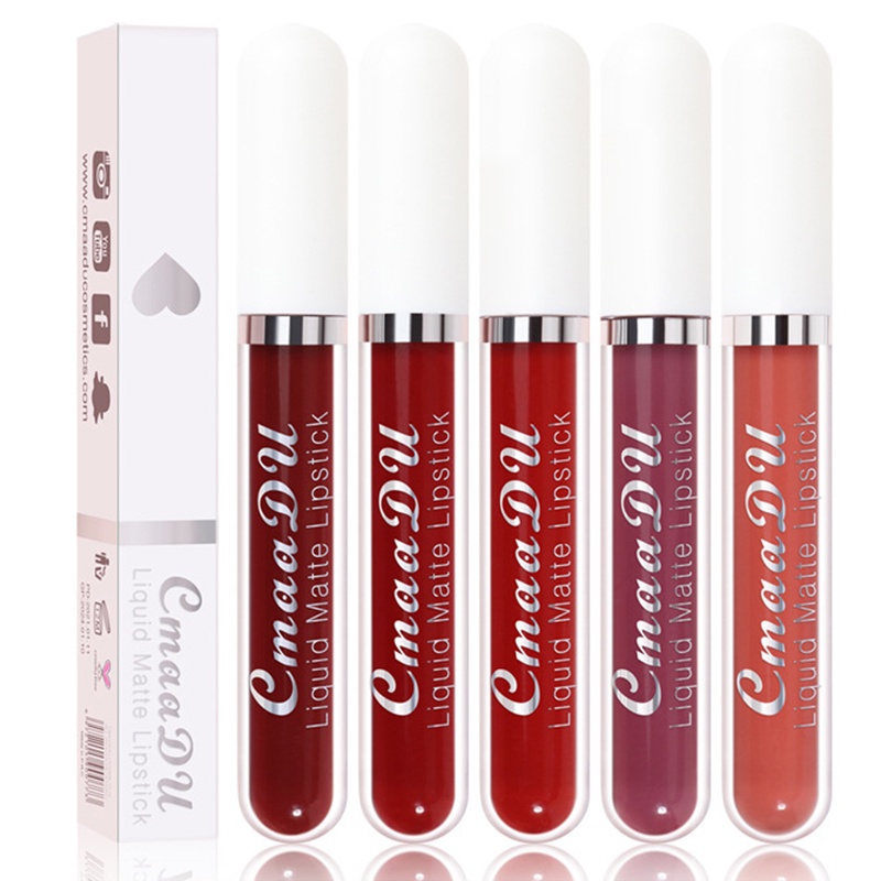 [Hàng mới về] Son kem lì dạng lỏng chống thấm nước lâu trôi với 6 màu tùy chọn