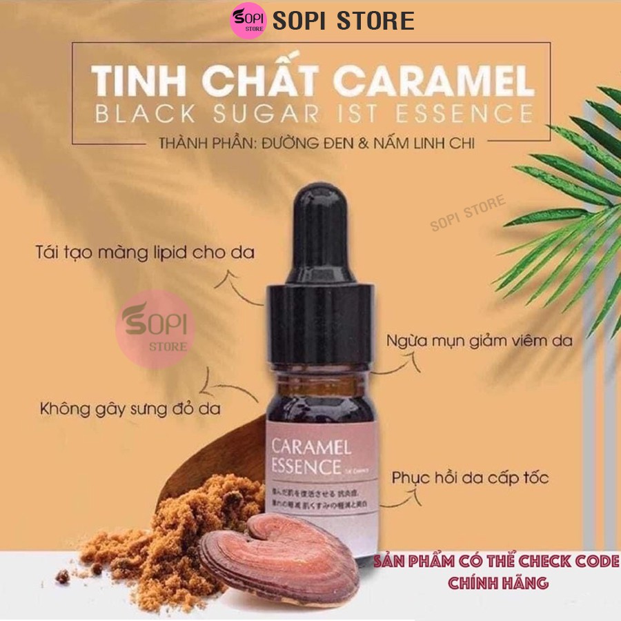 [Mua 3 tặng 1] Serum Caramel Essence Nhật Bản 5ml chính hãng, ngừa mụn xoá thâm mụn dưỡng da mụn - Sopi Store