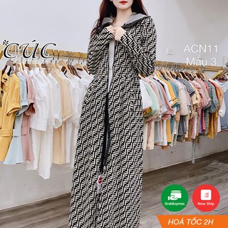 ÁO CHỐNG NẮNG CHẤT UMI LẠNH DÁNG DÀI, HỌA TIẾT SANG CHẢNH