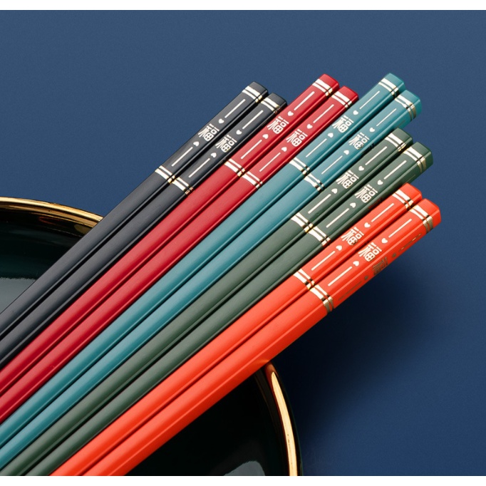 Bộ 5 đôi đũa hợp kim nhiều màu T22