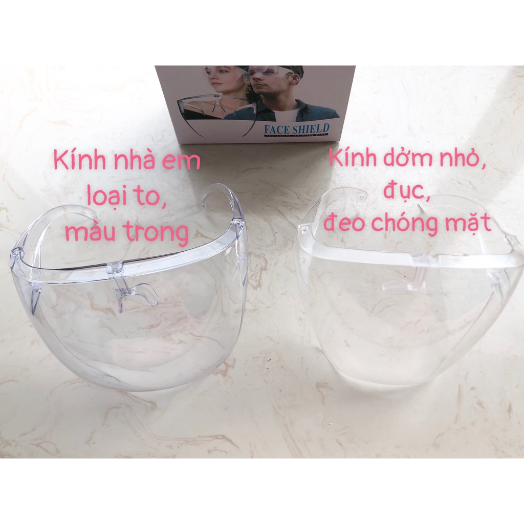 Kính chống giọt bắn phòng dịch bảo hộ Full Face trong suốt - Kính mặt nạ chống giọt dầu văng bắn chống bụi gió kiểu THỜI