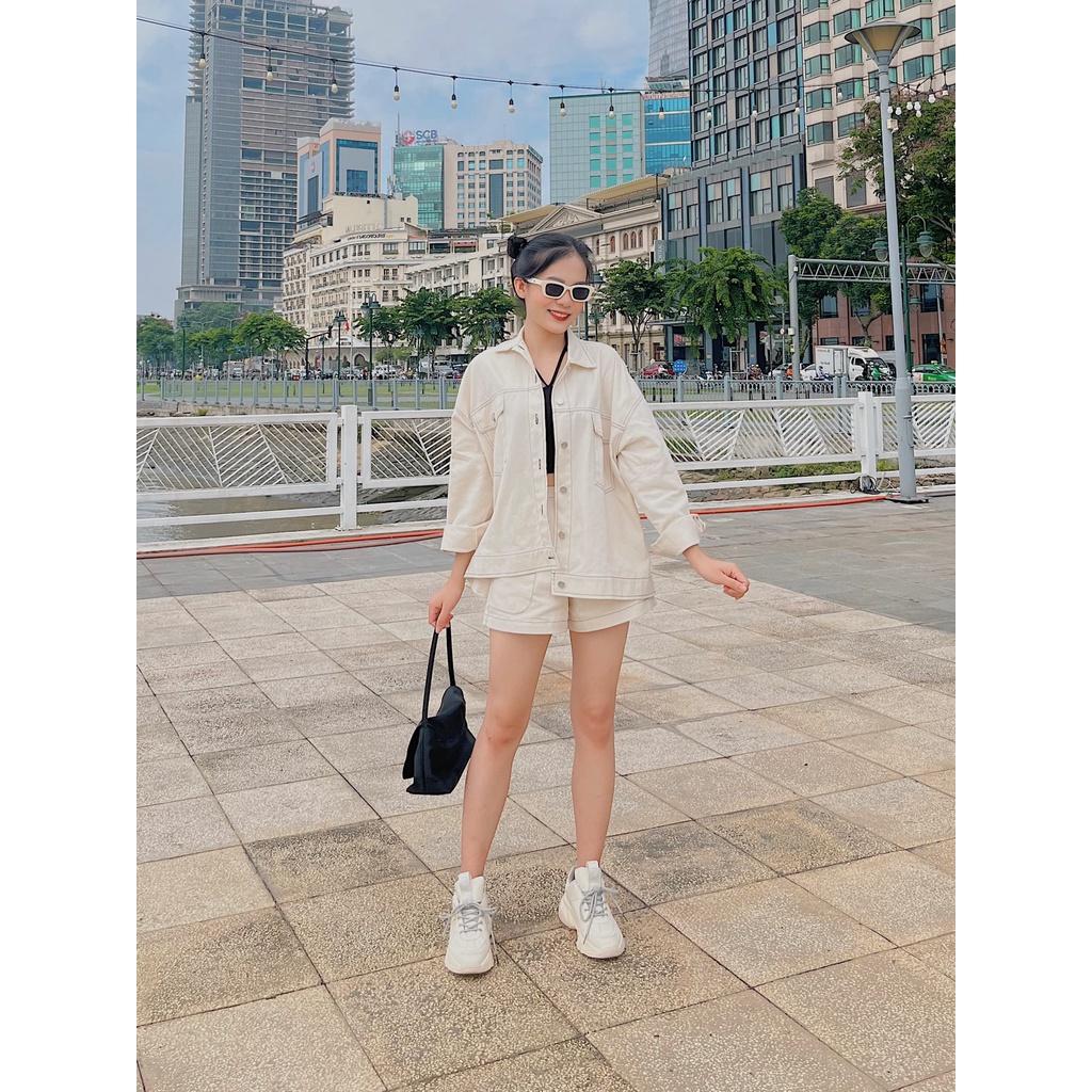 Áo khoác kaki chỉ nổi THE CIU - Leather Jacket