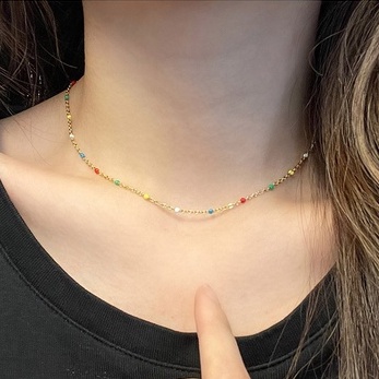 Vòng Cổ Xâu Hạt Nhiều Màu Sắc Phong Cách Bohemian 2022 Thời Trang Mùa Hè