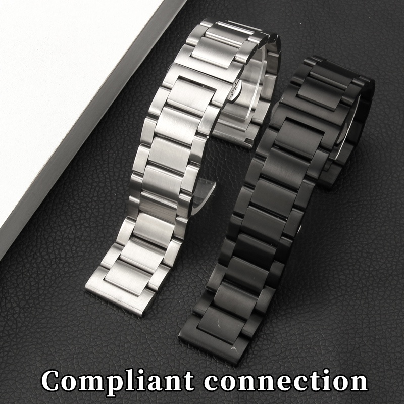 Dây Đeo Đồng Hồ Bằng Thép Không Gỉ Rộng 16 18 20 21 22 23 24 26mm