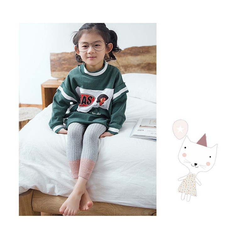 Quần tất len lụa bé gái 2 màu phong cách