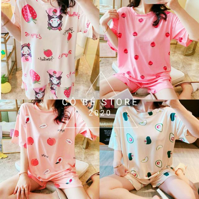 Bộ đồ mặc nhà cộc tay thun sữa mềm mát dễ thương [BC10] HÀNG QUẢNG CHÂU | BigBuy360 - bigbuy360.vn