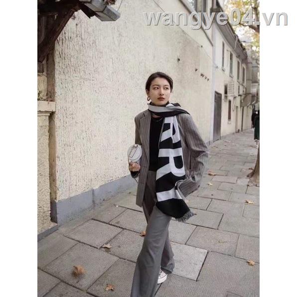 BURBERRY Khăn Choàng Cổ Hai Mặt Bằng Vải Cashmere Hai Màu Kích Thước 33 * 188cm