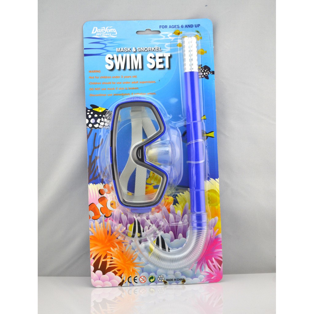 Kính bơi-swim set 0819P.-CÓ KÈM ỐNG THỞ. BÉ THỎA SỨC QUAN SÁT THẾ GIỚI ĐẠI DƯƠNG