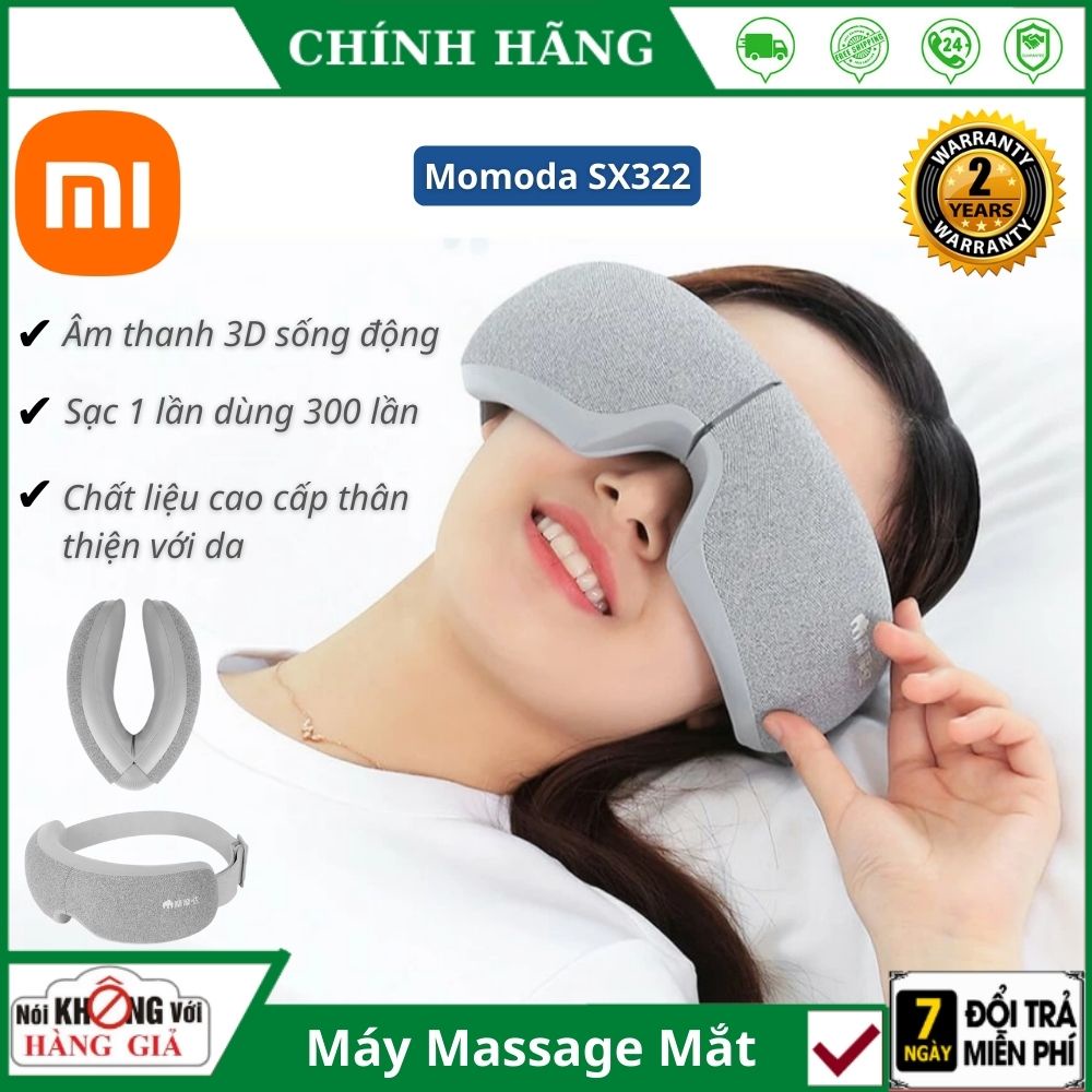 Máy Massage Mắt Xiaomi Momoda SX322 Đa Năng , kính massage mini có nhạc 3 chế độ rung Pin dung lượng cao , BH 24 tháng