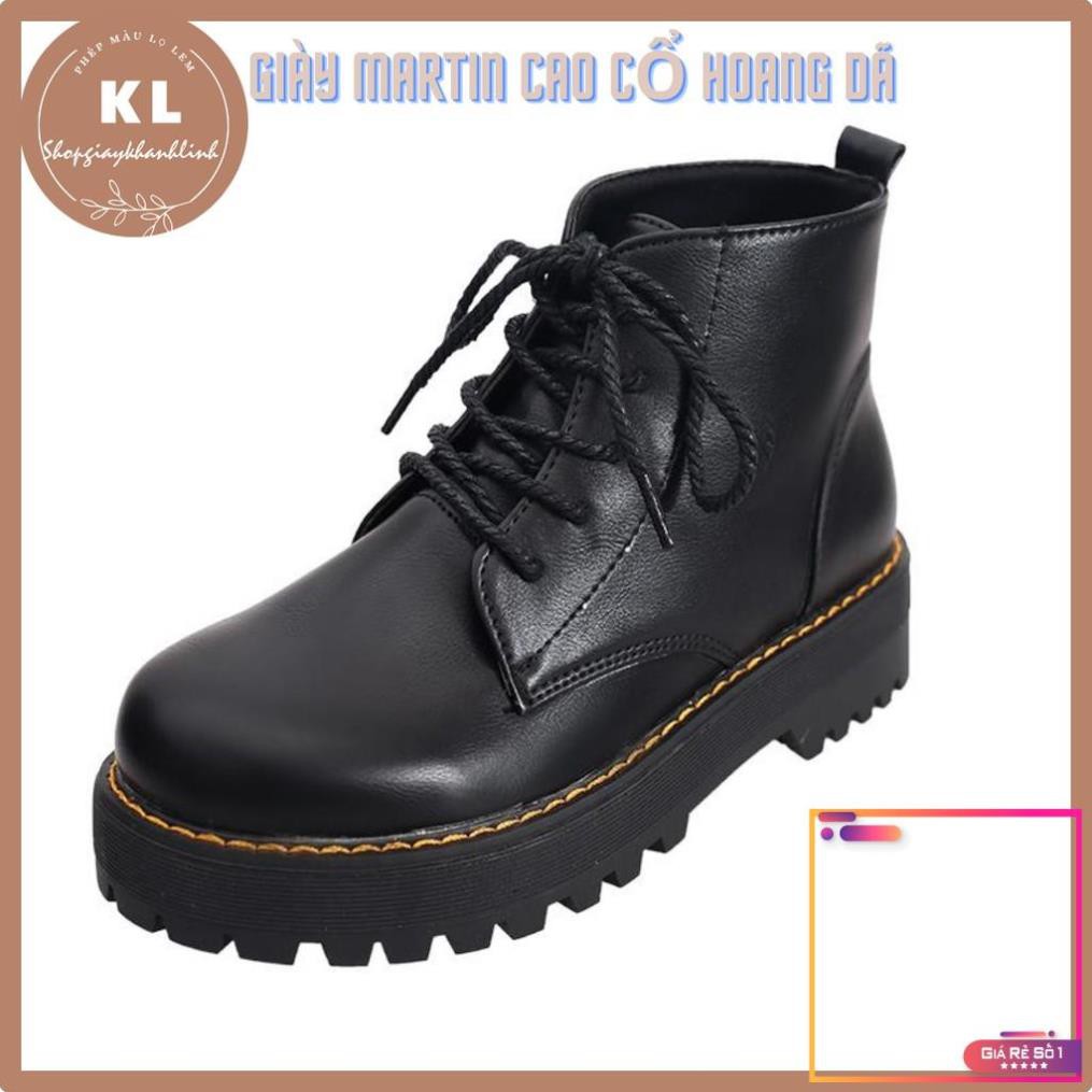 Giày/ bốt ulzzang vintage MARTIN cổ cao buộc dây tăng chiều cao mang phong cách hoang dã -v01 | BigBuy360 - bigbuy360.vn