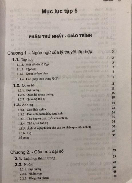 Sách - Giáo trình Toán Tập 5: Đại số 1