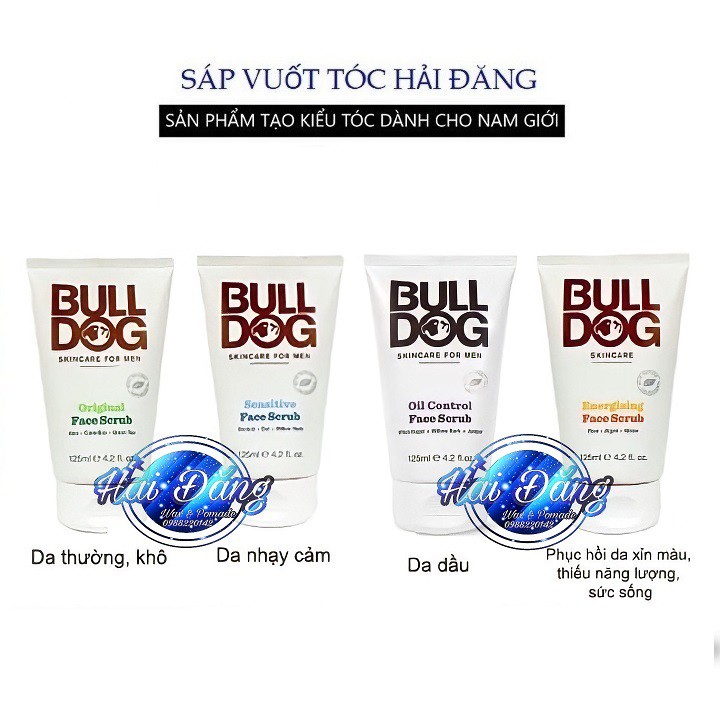 [ Chính Hãng UK ] Tẩy da chết Bulldog Face Scrub Skincare dành cho nam 100ml