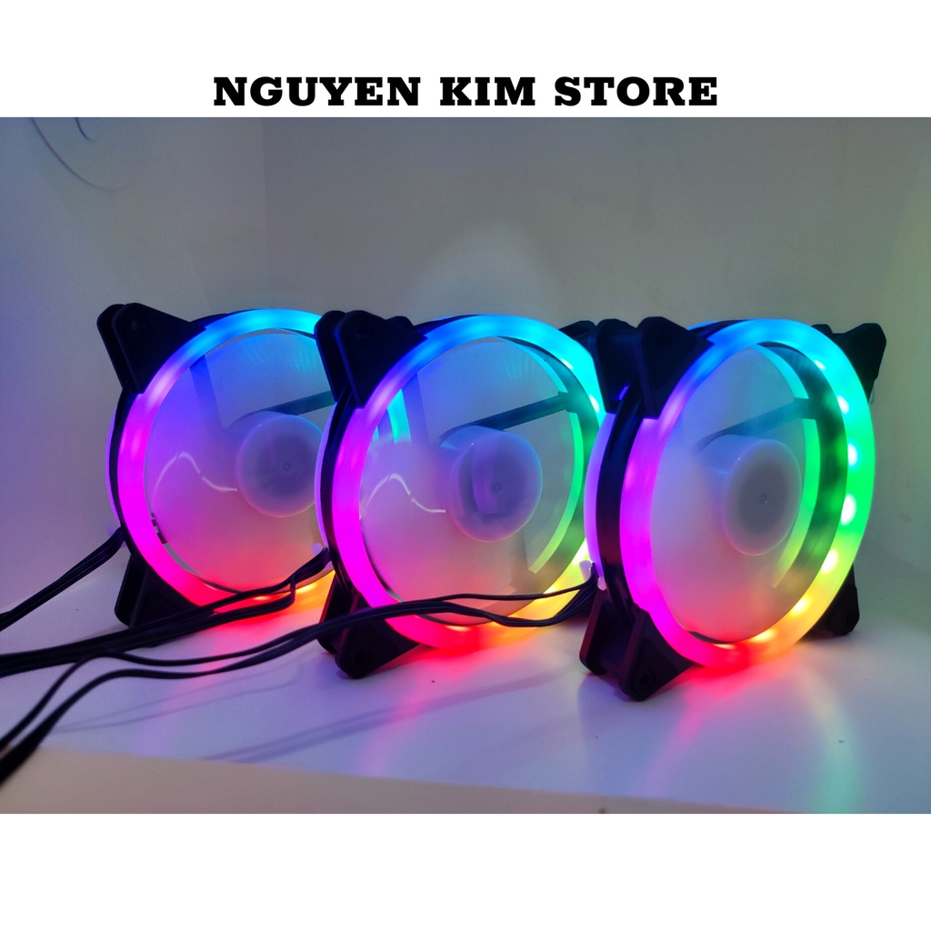 Combo 3 Fan Led RGB Coolmoon+ Tặng Bộ Hub Kết Nối Nguồn Và Điều Khiển