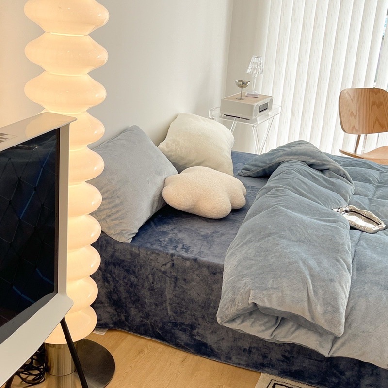 Set Bộ Vỏ Nỉ Nhung Sữa Mềm Mịn Cho Mùa Đông Ấm Áp _ shinbedding