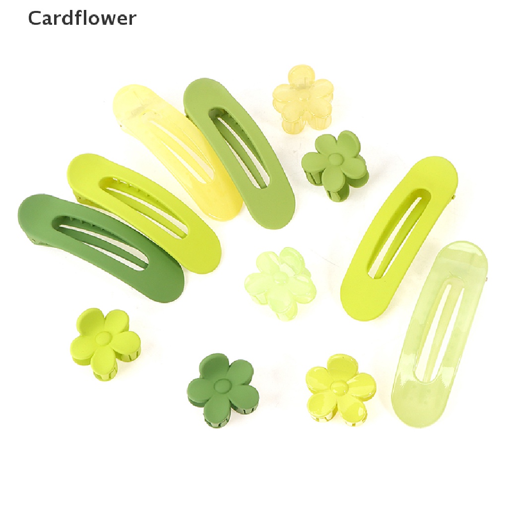 Kẹp Tóc Nữ Hình Bông Hoa Màu Xanh Lá Thời Trang