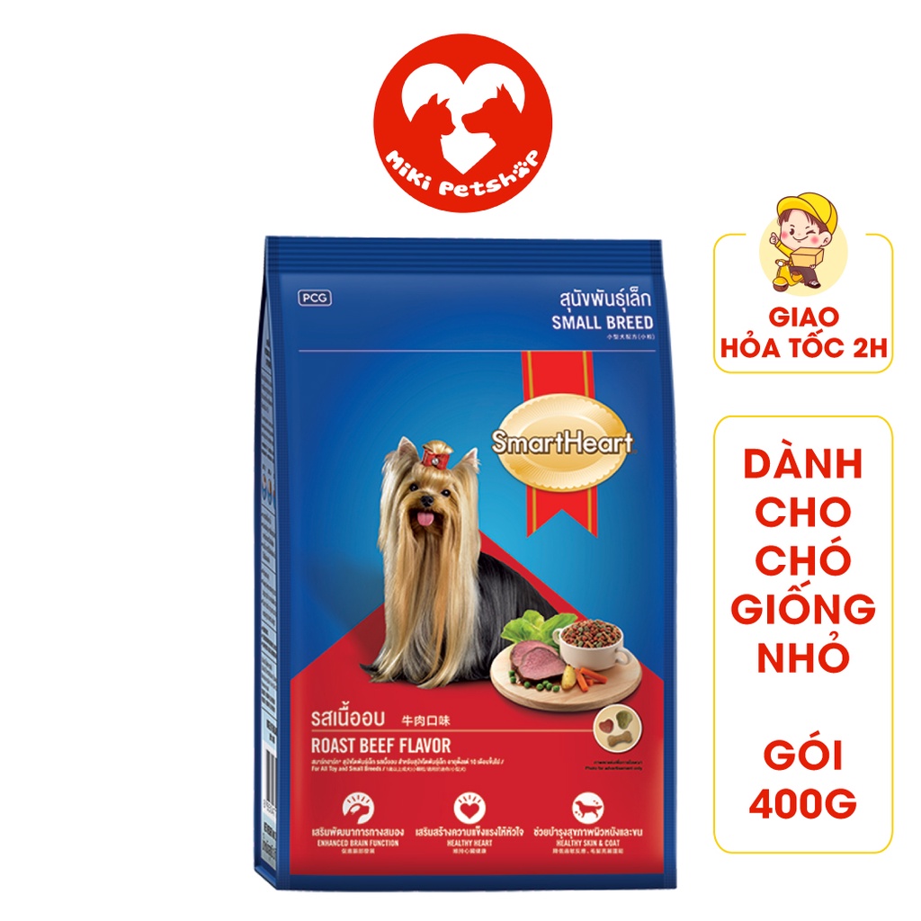 Thức Ăn Hạt Cho Chó Smartheart 400g Dành Cho Chó Giống Nhỏ Miki Petshop