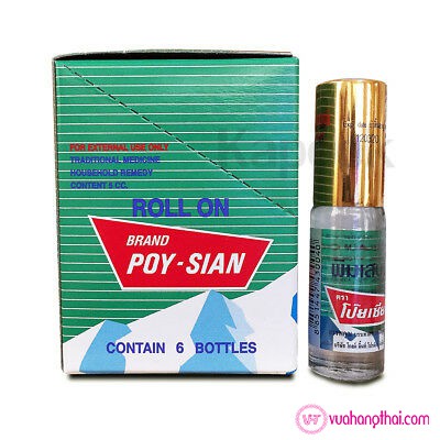 Dầu nóng lăn núi Thái Lan Poy Sian ☘ FREESHIP ☘ [Tem chính hãng] ☘ Dầu gió thảo dược PoySian 5ml